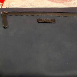 Coach Dark Blue Leather Laptop Bag